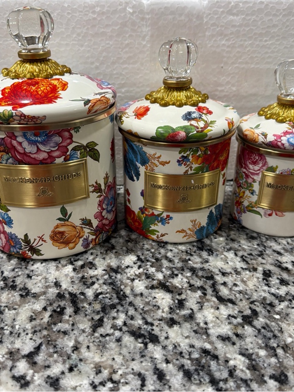 Mackenzie-Childs Floral Canister in Multi-Color